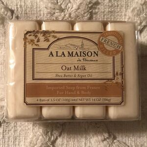 French Milled Oat Milk Shea Butter & Argan Oil Hand & Body Soap set of 4